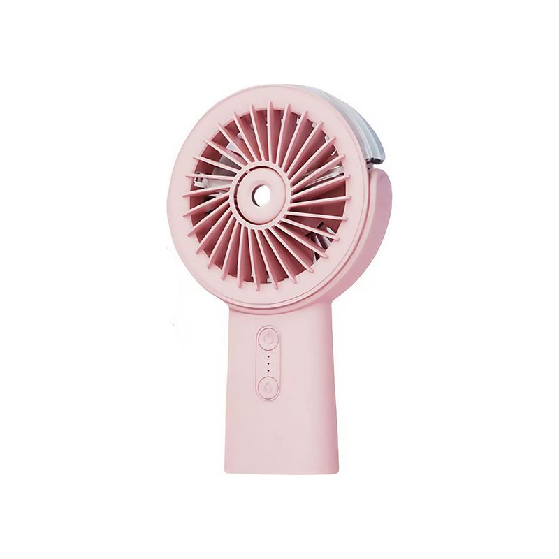 2-in-1 Mini Tragbarer Ventilator Wiederaufladbar 4000 Mah Leise Mit Vernebler 3 Geschwindigkeiten, 90° Faltbares Design Sprühventilator Für Büro, Außenbereich, Reise Flash-verkauf, Rosa