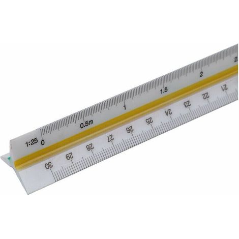 Dreieckiger Metrischer Maßstab 30 Cm Für Ingenieure Und Architekten