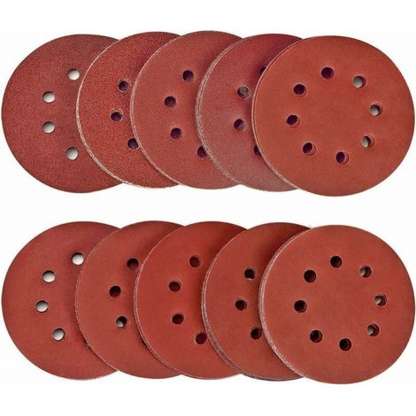 Satz Von 100 Schleifscheiben 40/80/120/180/320/400/600/800/1500/2000, Durchmesser 125 Mm, Ideal Zum Schleifen/polieren/entrosten