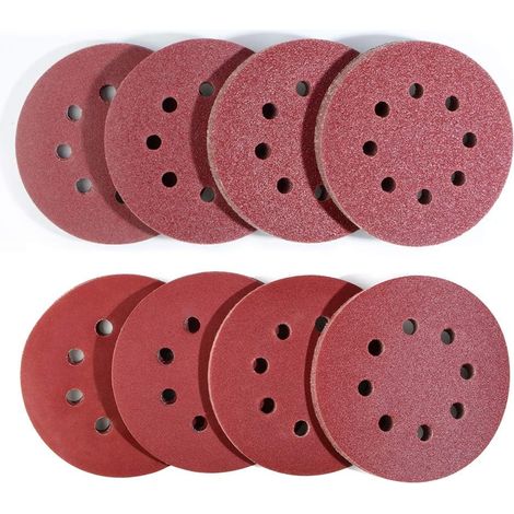 80 Stück Schleifscheiben Mit Klettverschluss Für Exzenterschleifer, (ø125mm Schleifpapier-set), 10 X 40/60/80/120/180/240/320/400 Körnung Für Random-orbital-schleifer Von
