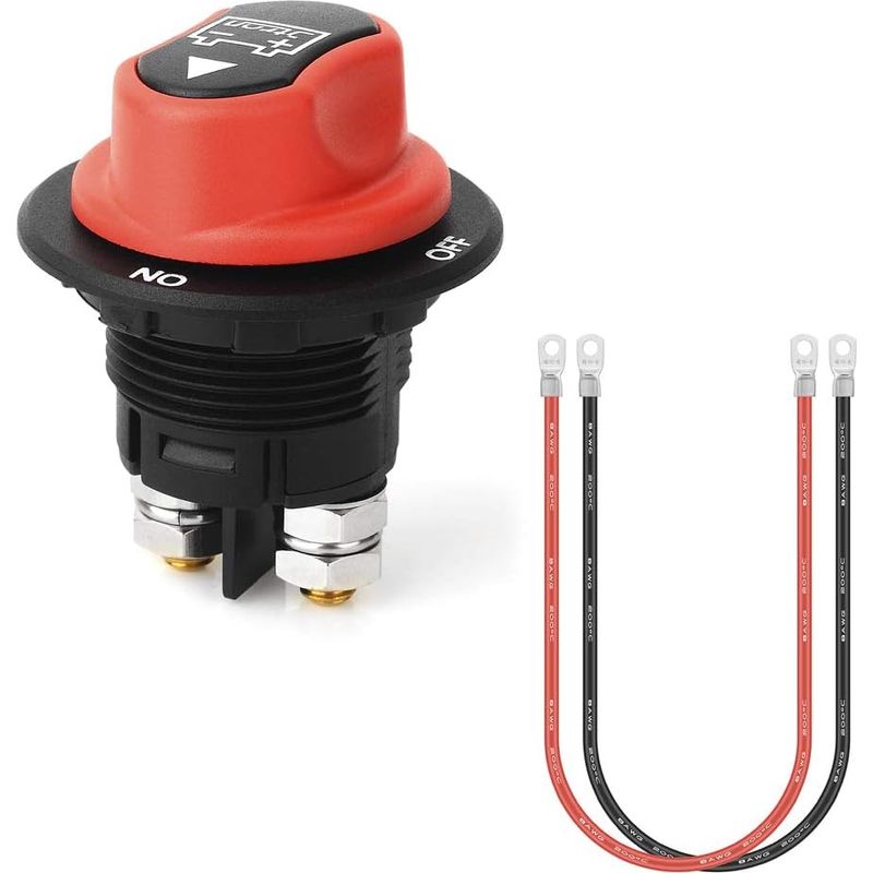 12v Batterie-trennschalter 100a 32vdc Max Mini Mit 8awg Kabel 50cm Ein-aus Batterie-isolierung Drehschalter Für Motorrad Marine Boot Wohnwagen Auto Fahrzeuge
