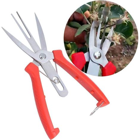 Geschmiedeter Edelstahl-apfel- Und Birnbaum-scheren, Doppelschneidige Gartenschere, Baumschere, Landwirtschaftliches Werkzeug, Ausdünnungsschere Für Blumen Und Obst