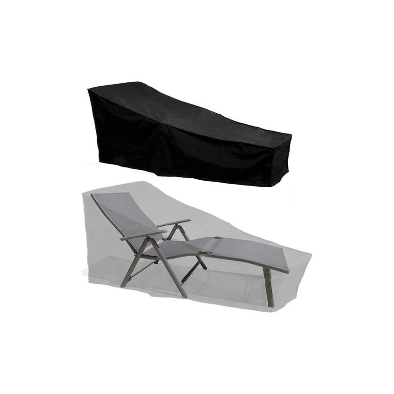 Sonnenschutz-abdeckung, Liegestuhl-hülle Für Draußen, Wasserdicht, 210 X 75 X 80/40 Cm, Schwarz