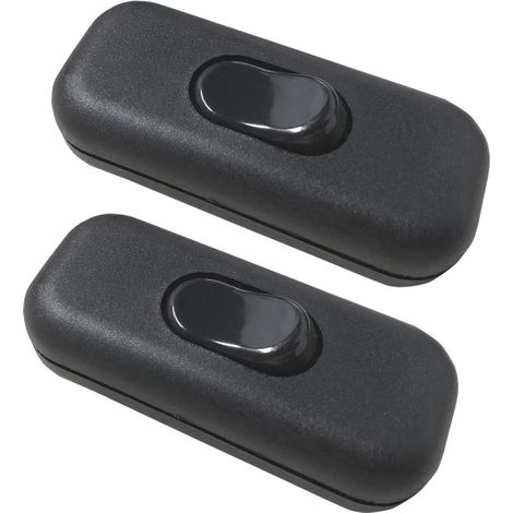 2 Stück Zweipoliger Kippschalter 6a 250v, Wippschalter/dimmer Für Lampe, Schwarz