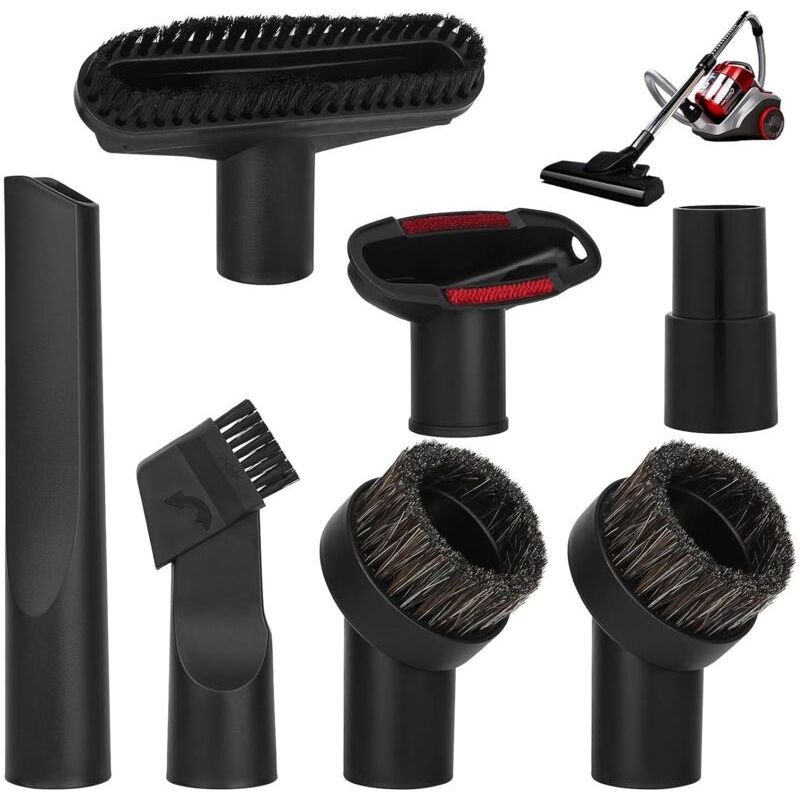 Universelle Staubsaugerdüse 32mm-35mm - Möbelbürste, Autodüse, Reinigung Von Tierhaaren Und Autoinnenraum, 7-teiliges Set Staubsaugerzubehör, Vielseitige Staubsaugerbürsten