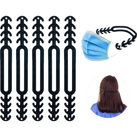 Attache Maske, Haken Maske, Maskenverlängerer, Maskenverlängerung Für Maske, Lindert Den Druck Des Langfristigen Tragens Der Maske Auf Die Ohren Für Alle Personen, Schwarz