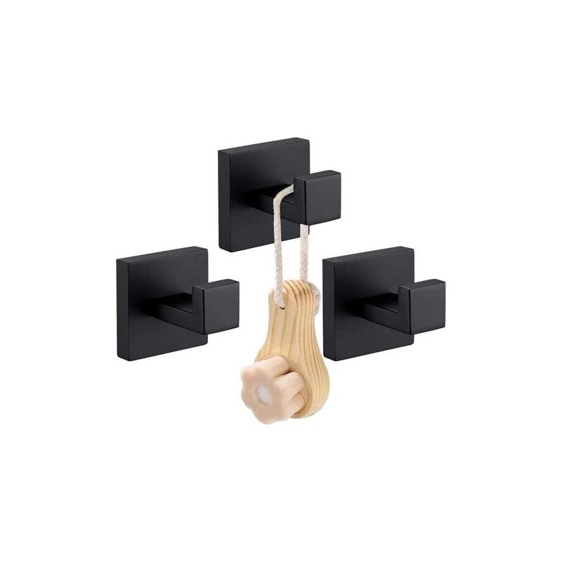 Badaccessoires Kleiderhaken Mattschwarz Handtuchhalter Bademantelhaken Robuster Wandhaken Für Bad, Küche, Haus, Hotel 3er-pack