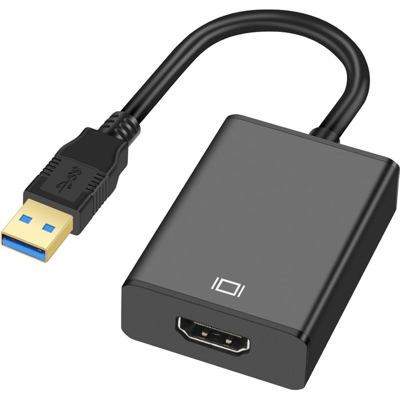 Usb 3.0 Auf Hdmi Adapter, 1080p Usb 3.0/2.0 Auf Hdmi Stecker Kompatibel Mit Windows 11/10/8.1/8/7, Full Hd Video Audio Multi-monitor Konverter Adapter Für Pc, Hdtv-fernseher