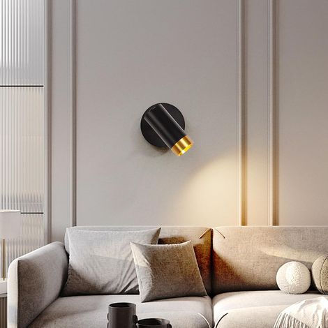 Retro-industriestil Wandleuchte/leselampe, Einstellbare 5w E27 Led-wandleuchte Mit Schalter, Indoor-wandstrahler (schwarz).