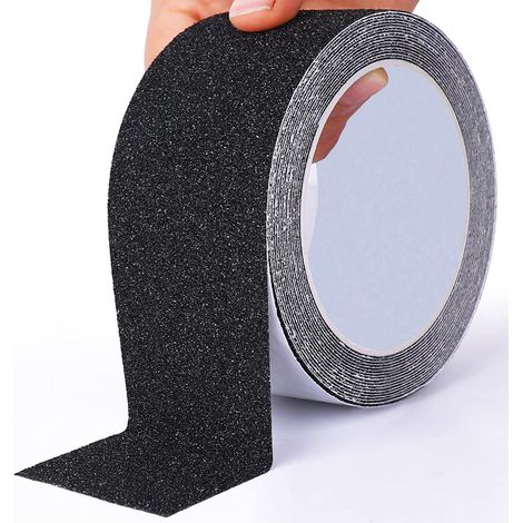Rutschfester Streifen 10 Cm X 5 M, Robuster Rutschfester Streifen Für Außen- Und Innentreppen, Schwarz
