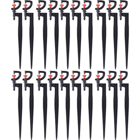 Bewässerungssprinkler, 20 Stück Micro-rundum-sprinkler Typ G, 360-grad-drehung, Für Die Garten- Und Gewächshausrasenbewässerung Mit 4/7 Mm Bewässerungsschlauch