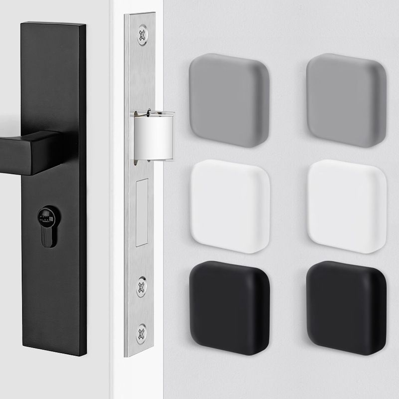 Große 6er-packung Wandtürstopper, Selbstklebende Gummipuffer In Weiß/schwarz/grau, 45mm×45mm, Türgriffpolster, Wandpuffer Für Türklinken Als Anschlag