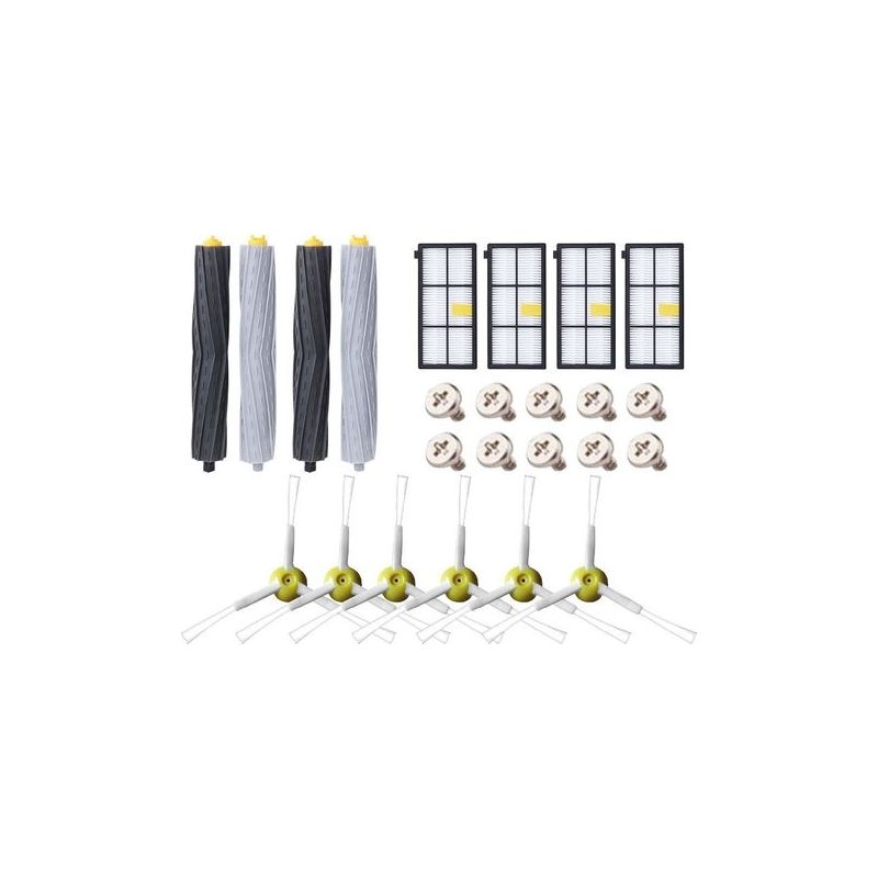 Kit Ersatzteile Und Zubehör Kompatibel Mit Roomba Serie, Filter Und Bürsten Für Saugroboter, 24in1