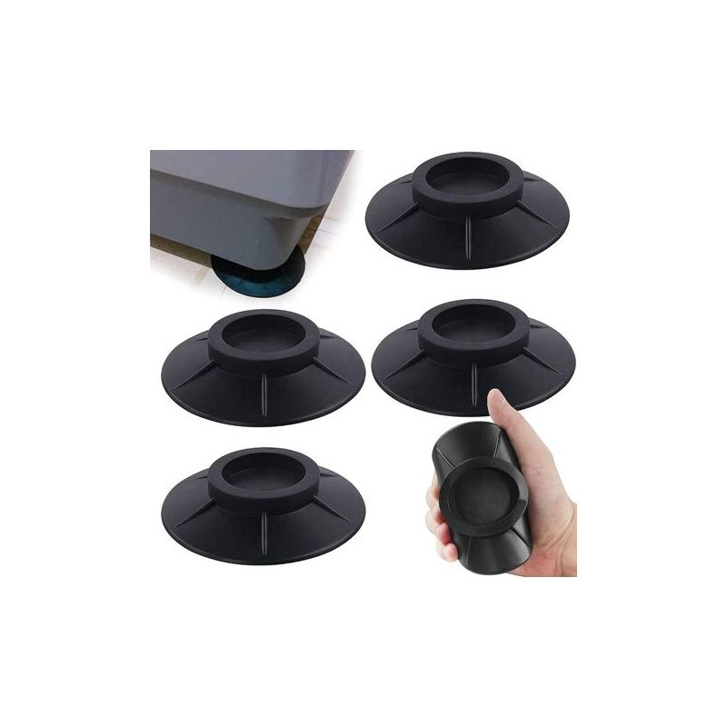 Waschmaschinenpads, 4 Stück Waschmaschinenfußpolster Anti-vibrationsmatten Gummipuffer Anti-vibrationspads Für Trockner, Schwarz