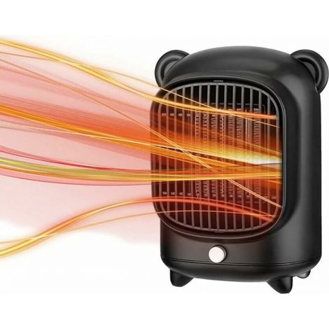 Zusatzheizung, 500w Elektrische Heizkörper, Keramik-heizlüfter, Persönliche Heizgeräte Mit Überhitzungsschutz Für Büro Und Zuhause, Schwarz