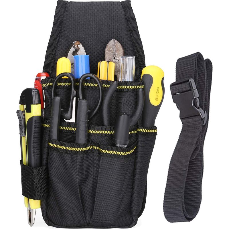 Werkzeugtasche Für Handwerker, Schwarze Gürteltasche Aus Oxford-stoff