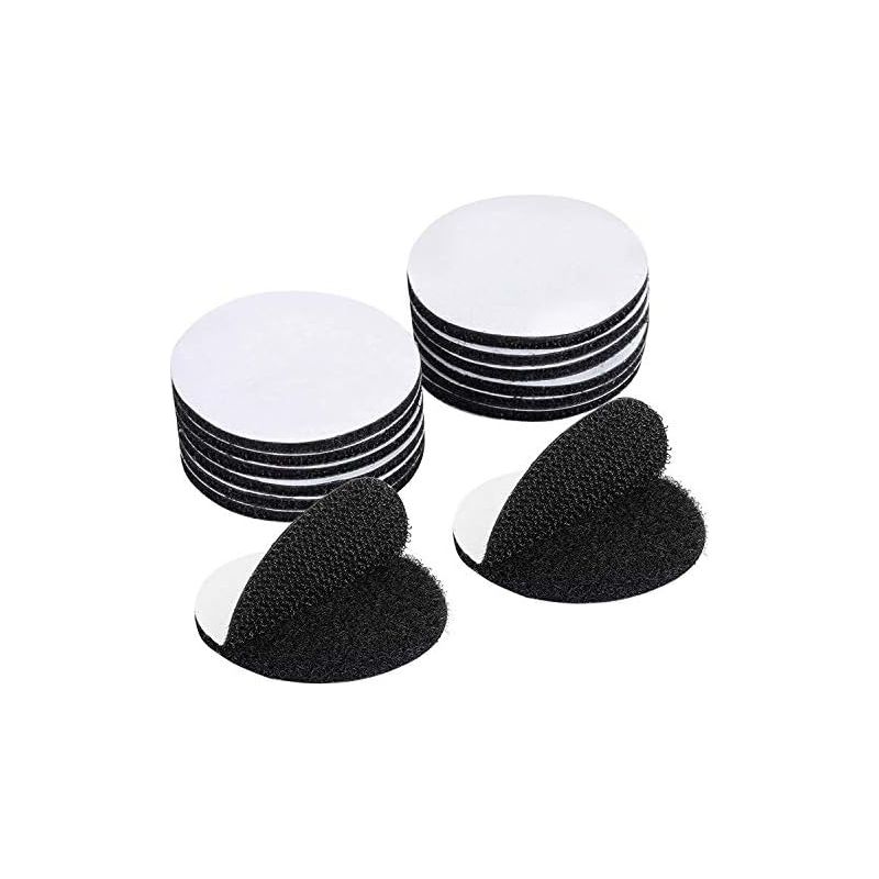 20 Stück Schwarze Selbstklebende Aufkleber Zum Abkratzen, Klebeband, Super Starkes Doppelseitiges Klebeband, Rund (6 X 6 Cm)