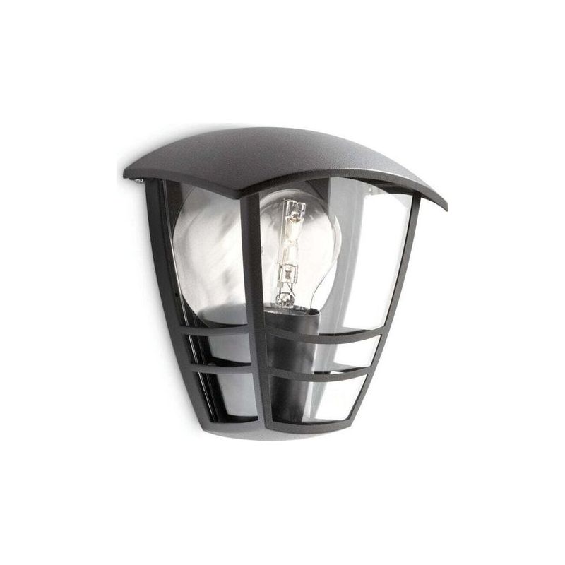 Philips Creek Außenwandleuchte Max. 1x60w E27 - 20x18x13 Cm - Ip44 - Schwarz