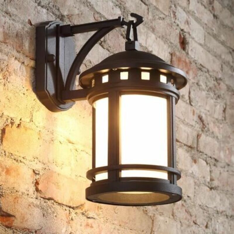 Vintage Außenwandlampe Aus Eisen – Industrielle Retro-leuchte 18×24×31 Cm – Beleuchtung Für Kaminwand – Glühbirne Nicht Enthalten