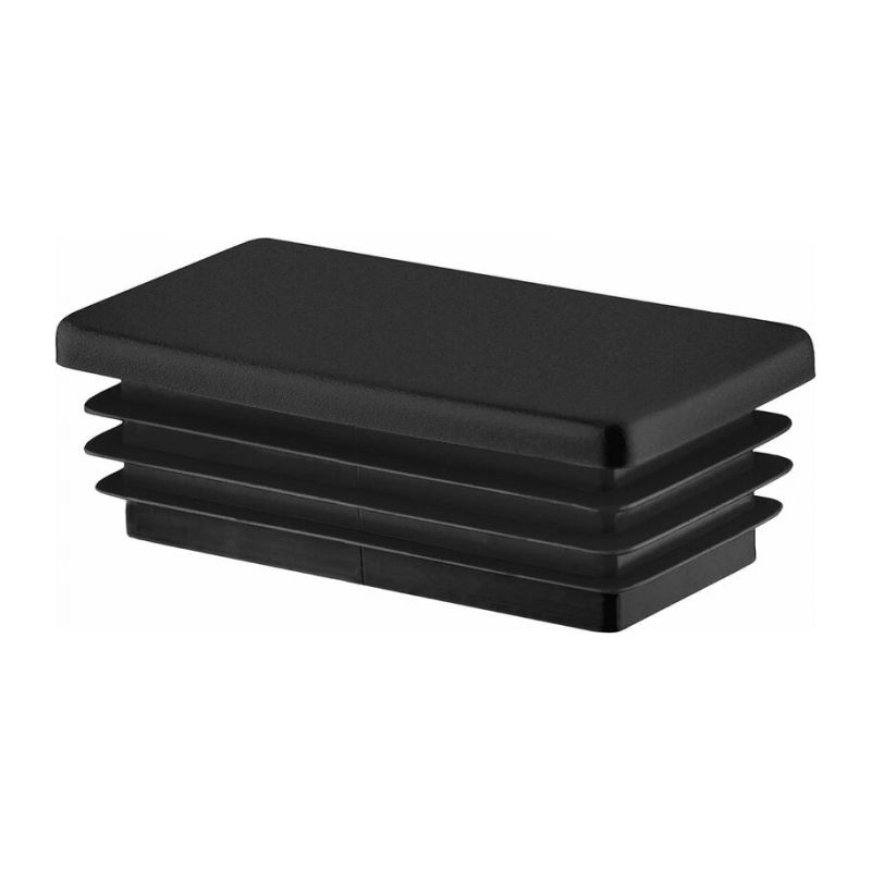 7 Stück Abdeckkappen Für Rechteckige Rohre, Kappen 60x30 Mm Schwarz, Kunststoff Endkappen Verschlussstopfen