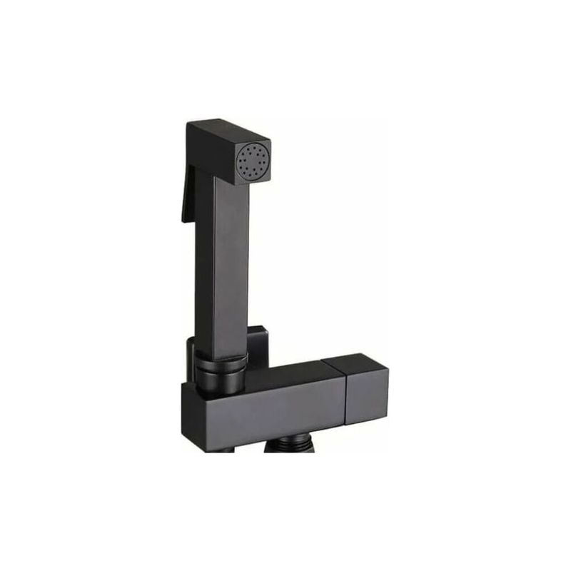 Kit Douchette Wc, Schwarz Handbidet-sprühkopf Aus Messing, Wandmontiertes Bidet-spray-set, Komplettset Für Badezimmerreinigung Und Körperhygiene, G1/2