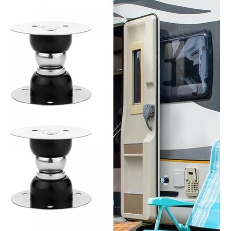 2 Stück Magnetische Türverriegelungen Für Wohnmobile, Türstopper Für Wohnmobile Mit Bändern Und Schrauben, Wohnmobilzubehör Für Anhänger, Wohnmobile, Gepäcktüren (schwarz)