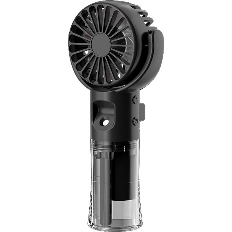 Wiederaufladbarer Usb-ventilator, 4 Geschwindigkeitsstufen, Klein Und Leicht, Für Innenräume, Schule, Reisen, Camping Und Make-up (schwarz)
