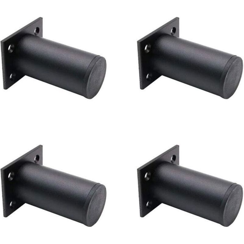 Satz Aus 4 Verstellbaren Möbelfüßen Aus Matt-schwarzer Aluminiumlegierung, 38 X 80 Mm, Für Couchtische Oder Schränke, Stützbeine Für Sofas Und Möbel