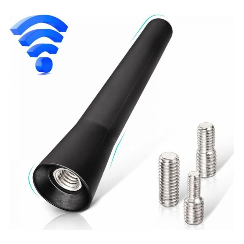 Autoantenne Fm Dab 6,5 Cm – Edelstahl Wasserdicht – Starker Fm/am/dab-empfang – Einfache Installation Mit M4/m5/m6-adaptern