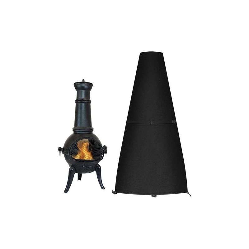 Wasserdichte Runde Abdeckung Für Feuerstellen, Outdoor-feuerstellenabdeckung, Grillabdeckung, Grillplane, Feuerstellenabdeckung Mit Kordelzug (122x21/61cm)