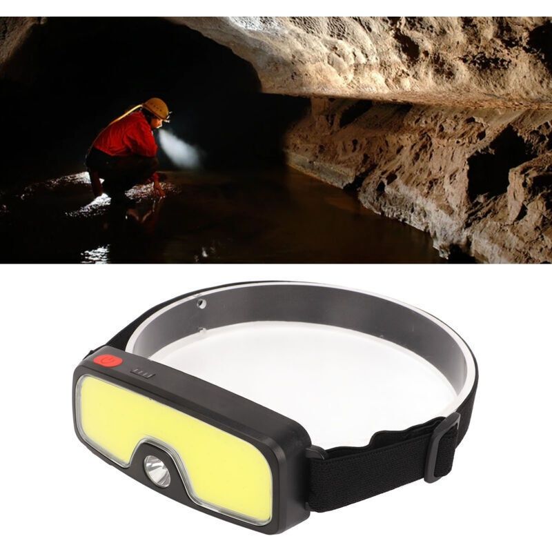 Outdoor-stirnlampe Mit 5 Lichtmodi, Doppelte Lichtquelle, Wasserdichte Stirnlampe Für Laufen, Angeln, Camping