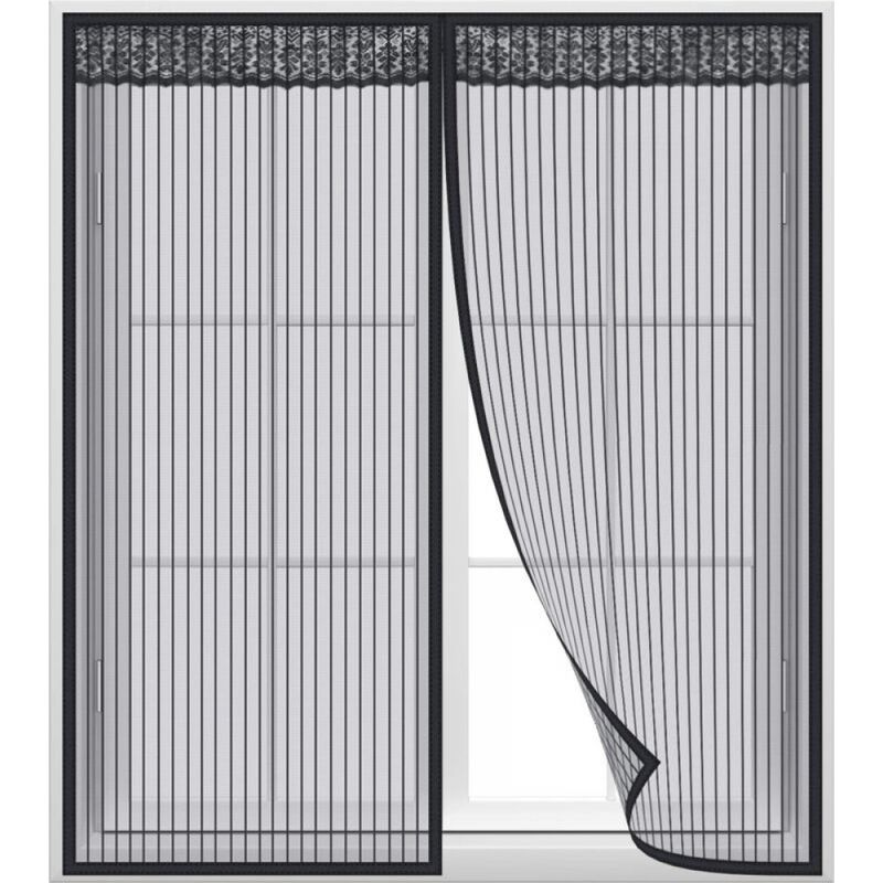 Magnetisches Fliegengitter Für Fenster 120 X 100 Cm, Selbstklebendes Magnetgitter, Einfache Installation Für Die Meisten Fenster