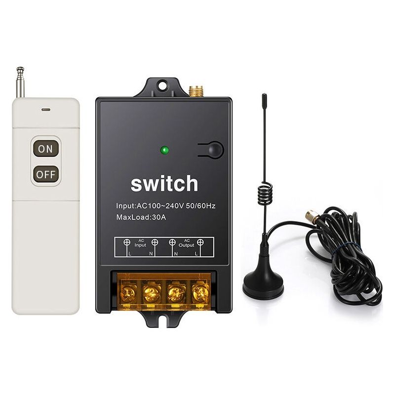 Drahtloser Rf-schalter 1500m – Ac-relais 110v/240v 40a – Fernbedienung Für Elektrische Geräte – Einfache Installation