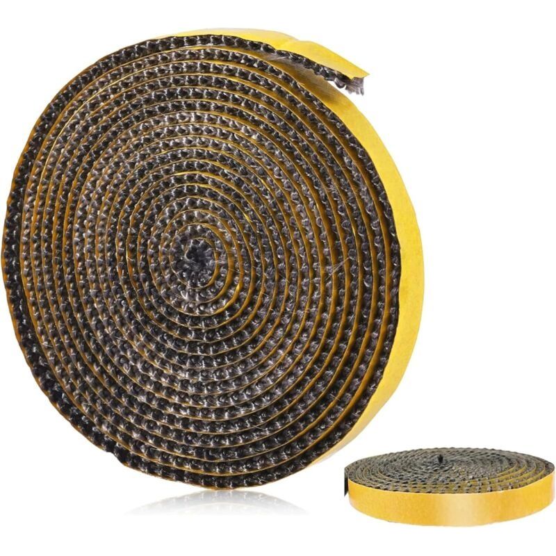 Hochtemperatur-dichtungsband 2m 10mm – Glasfaser Hitzebeständig Bis 550°c – Selbstklebend Für Holzofen Und Kamin