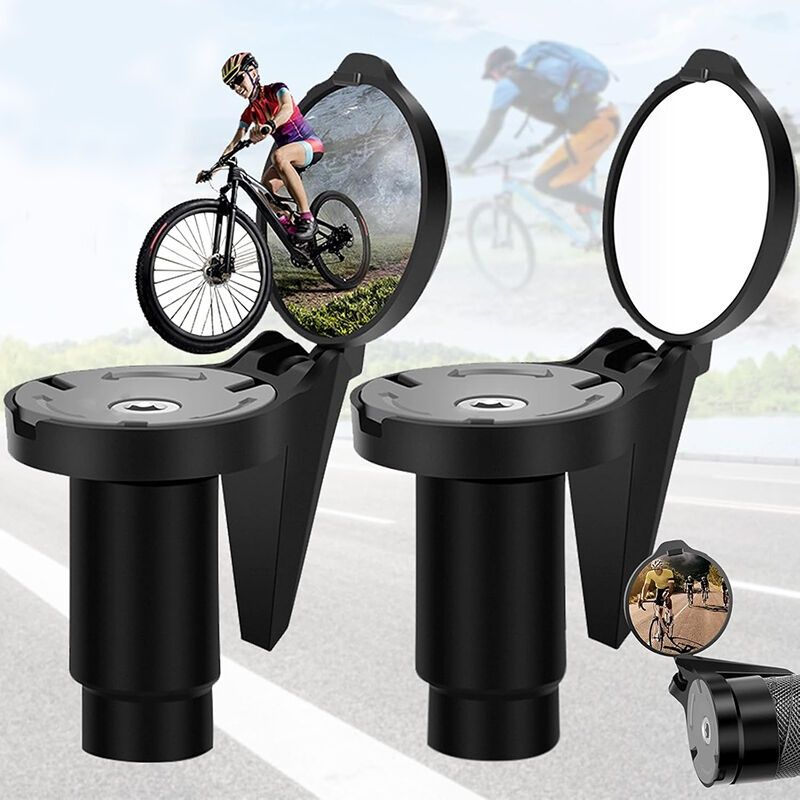 360° Verstellbarer Fahrrad-rückspiegel – Hd-konvexspiegel, Stoßfest – Kompatibel Mit Lenkern Von 21–23 Mm – Schnelle Installation