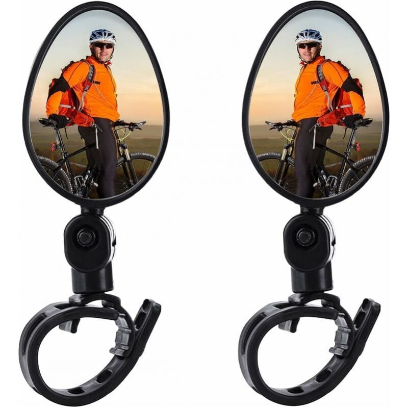 2 Stück Retro-fahrradrückspiegel, Fahrradsiegel, 360° Einstellbar, Für Lenker 15-35 Mm, Fahrradlenker-rückspiegel, Fahrradrückspiegel Für Radfahren, Mtb, Elektroroller (links + Rechts)