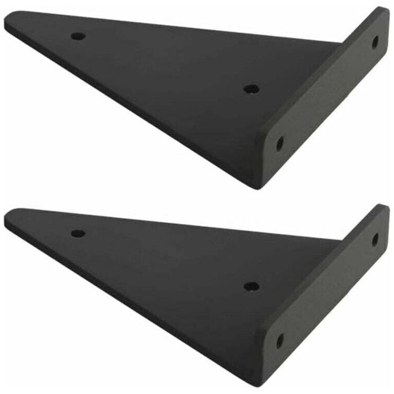 Dreieckige Metall-regalhalterung, Schwebend, Verdeckte Wandwinkel Für Regale, Schlafzimmer, Wohnzimmer, Badezimmer, Diy-dekoration, 2 Stück (23x17 Cm/9,1x6,7 Zoll, Schwarz)