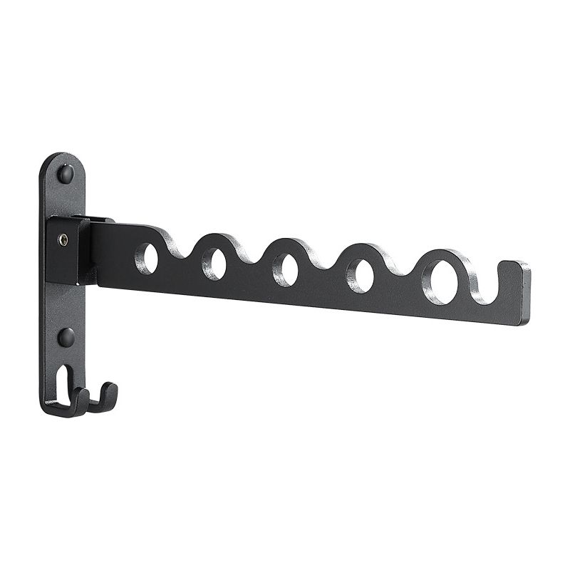 Schwarzer, Klappbarer Wäscheständer Aus Aluminium Für Die Wand, Schwarzer Badezimmer-wäscheständer