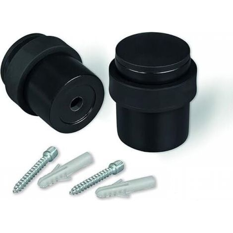 Bodentürstopper, Türstopper Aus Matt-schwarzem Metall Zum Anschrauben – 2er Set Türblocker Mit Schrauben – Türstopper Für Schwere Türen – Fensterstopper Für Außen