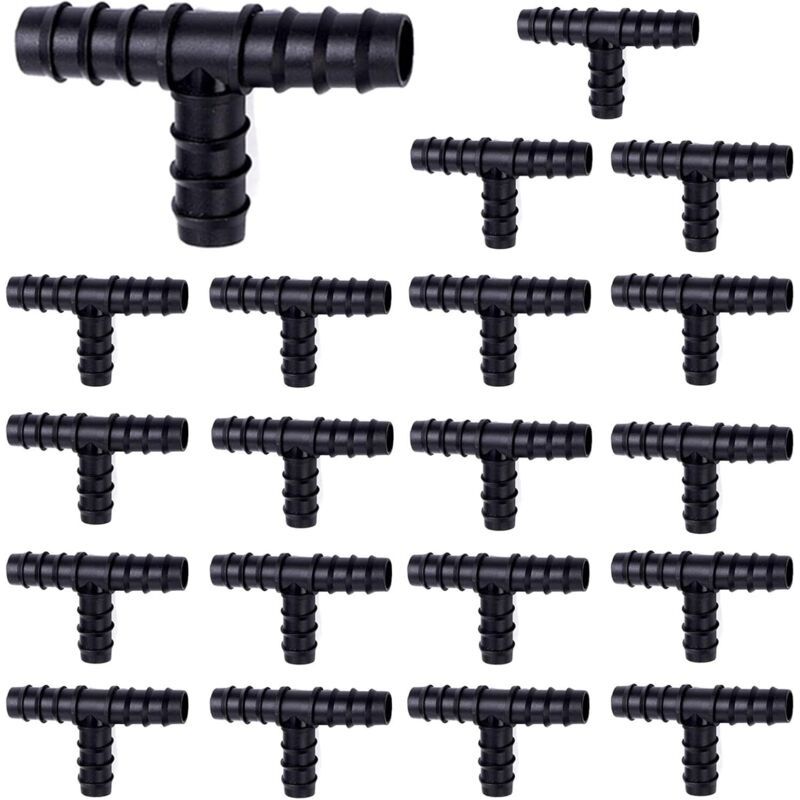 20 Stück Schlauchverbinder Für 16-mm-bewässerungssystem, T-stücke, Bewässerungsanschluss 16 Mm Für Schläuche, Sortiment An Schlauchverbindern, Schnittstellenwerkzeug Für Gartenbewässerungsschläuche