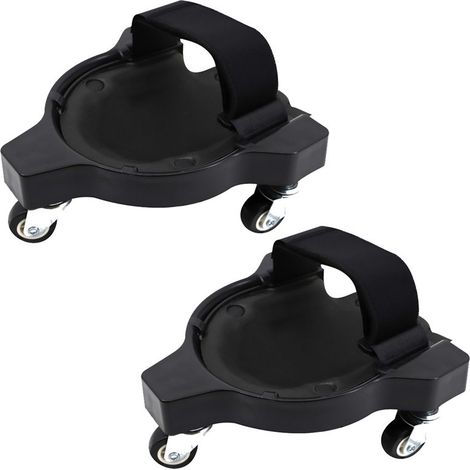 2er-set Flexible Kniepolster Mit Rollen Für Garten Und Baustelle, Schwarz