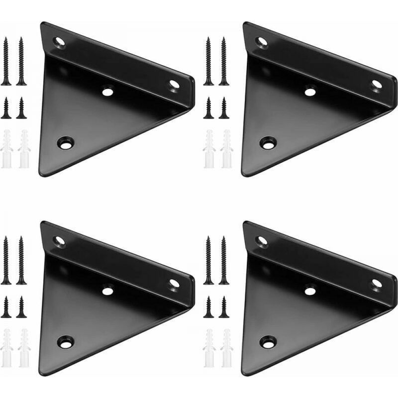 4 Stück Halterungen Für Schwebende Regale, Unsichtbare Dreieckige Wandhalterungen Für Regalbretter, Metallene Wandwinkel Für Regale