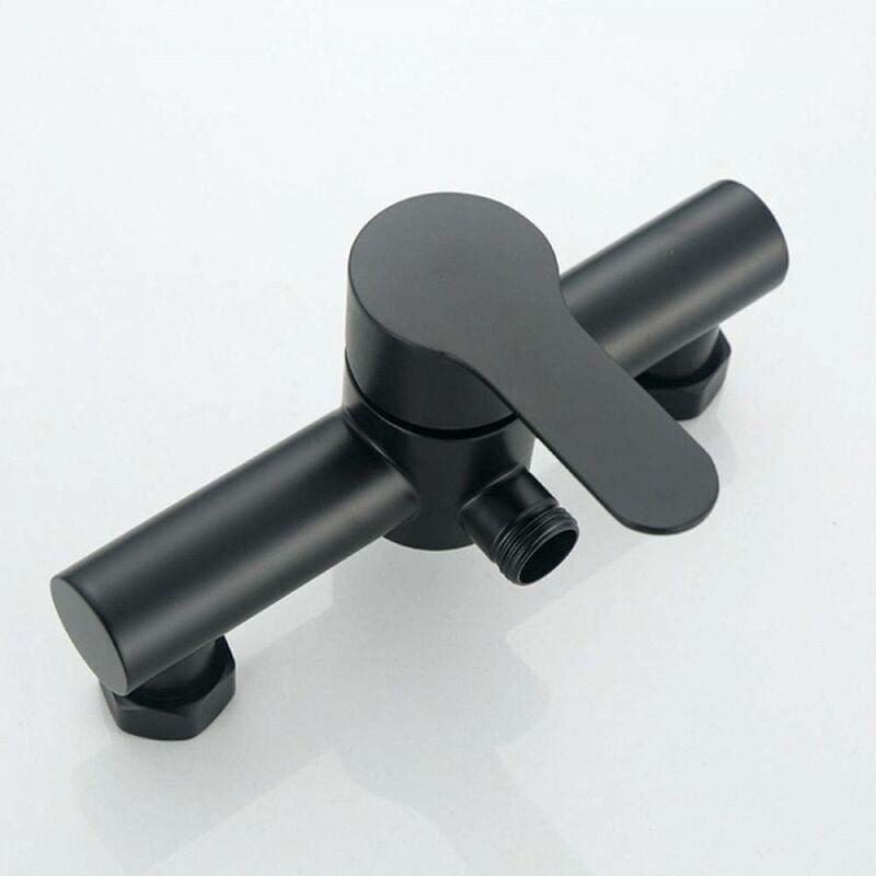 Schwarze Edelstahl-duschbatterie Für Badewanne, Badezimmer-wannen-duscharmatur Mit Duschkopf, Wandmontierter Mischer