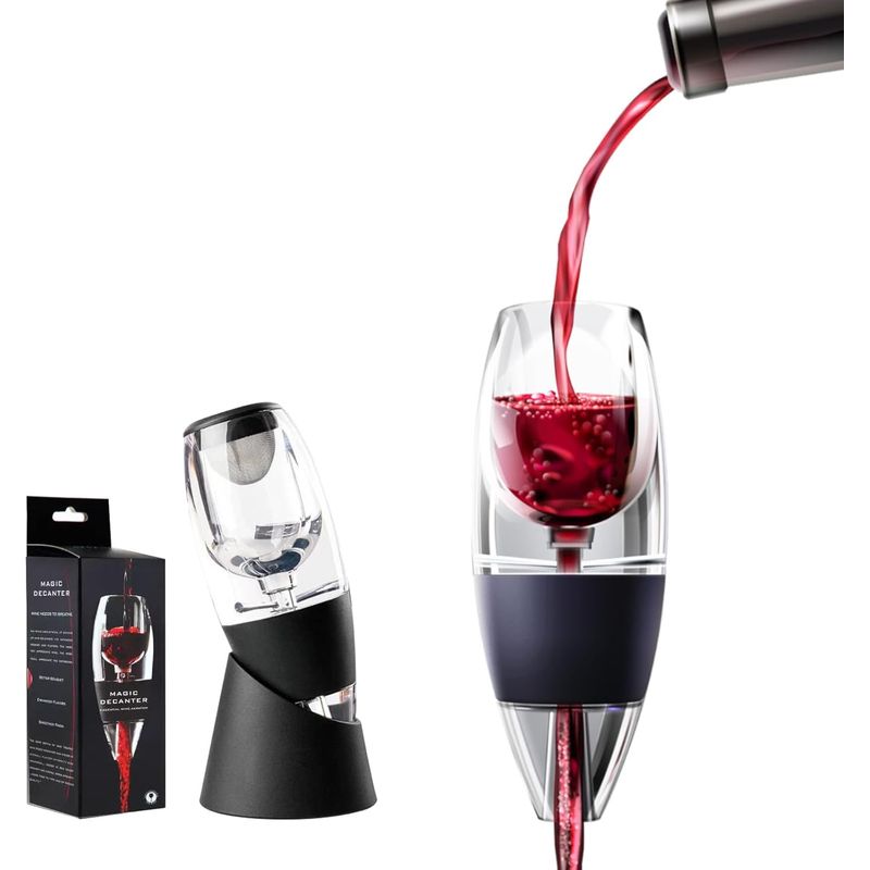 Weinbelüfter Und Dekanter, Weinkaraffe Dekanter, Karaffe Dekanter, Weinbelüfter-dekanter Mit Ständer, Weinausgießer Mit Tropffilter, Perfektes Geschenkset Für Männer Und Weinliebhaber