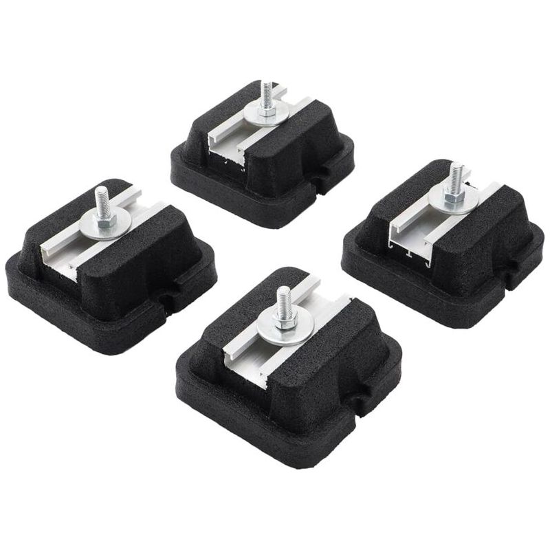 Klimaanlagen-halterungspads, Schwere Vibrationsdämpfende Basisplatten Aus Gummi Und Edelstahl, 4 Stück Für Die Bodenaufstellung Von Wärmepumpensystemen Und Split-klimakondensatoren, 13x10x6cm