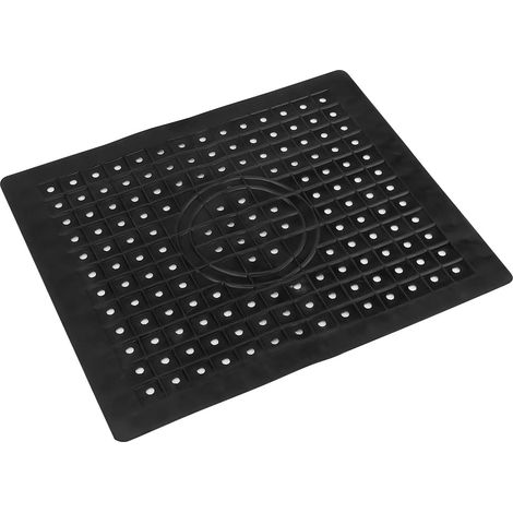 Küchenspülenmatte, Spülenmatte, Schwarze Tpr-spülenmatte, Rutschfeste, Zuschneidbare Wasserfilter-pads Für Bad Und Küche (12,4 × 10,4 Zoll)