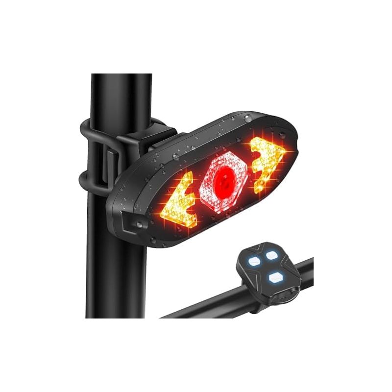Led-fahrrad-blinker, Ipx6 Wasserdichter E-scooter-blinker, Intelligenter Fahrrad-rücklicht Mit Fernbedienung, Usb-aufladbarer Fahrrad-blinker Mit 120 Db Hupe, Für Nachtfahrten