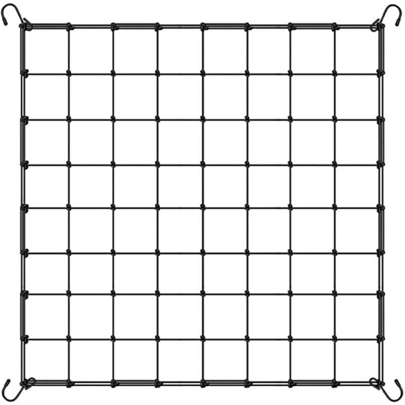 Scrog - Kultur-netz - Nylonnetz - Für Garten, Obstgarten, Elastisches Spalier Mit 4 Haken - Netz Für Gemüse, Obst Und Blumen - 80 X 80 Cm