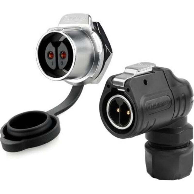 Lp20 90° Wasserdichter 2-poliger Stecker, Schnellanschluss Rechtwinkliger Stecker Mit Einzelbohrung, Elektrischer Rundstecker Für Den Außenbereich Für Industrielle Ausrüstung
