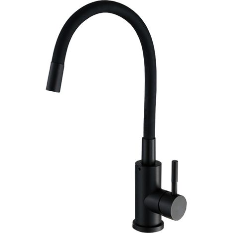 Robinet Cuisine Flexible Robinet Mit 2 Strahlarten, Klappbarer Küchenmischer, Flexibler Spülenmischer Mit Warm- Und Kaltwasser (schwarz)